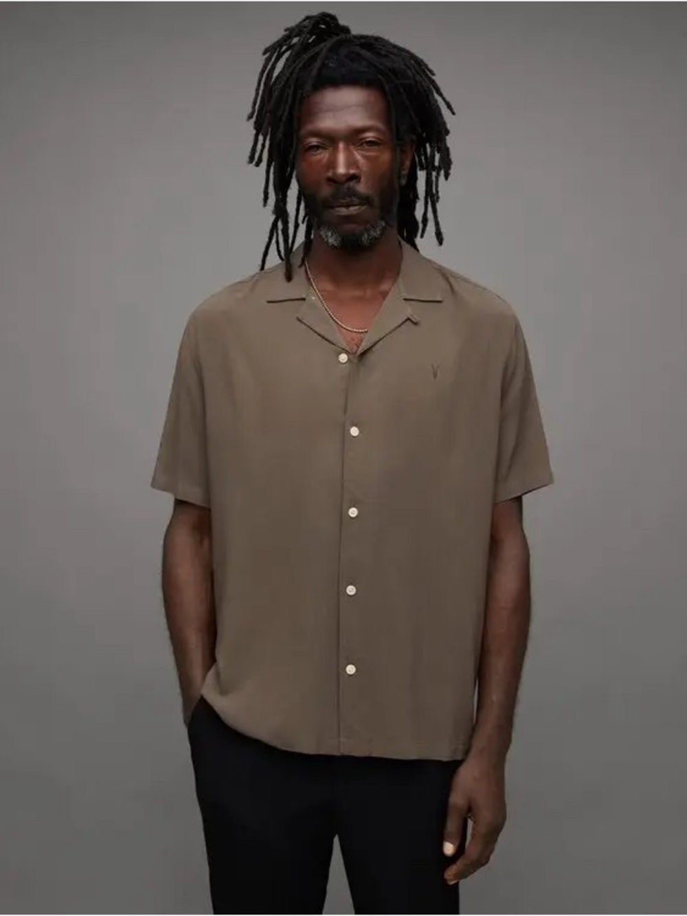 AllSaints Venice Short-Sleeve Camp Collar Shirt